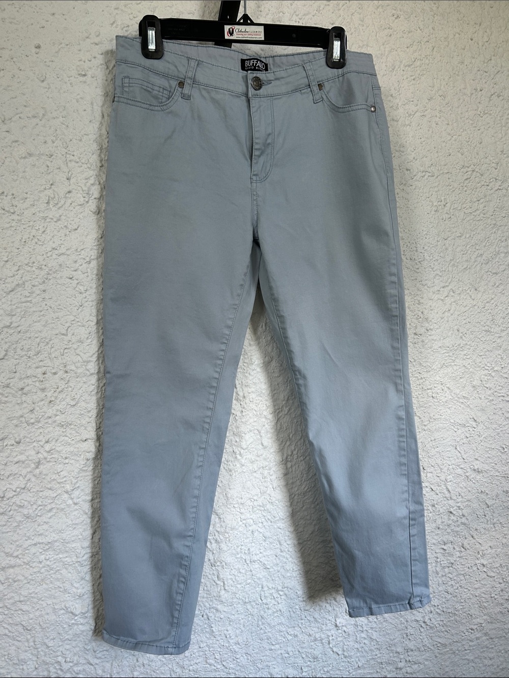 Buffalo David Bitton Light Gray Cropped Jeans